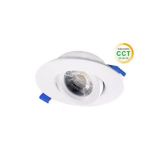 4" Slim Gimbal Downlight 3CCT Light - Change & Dim by Switch